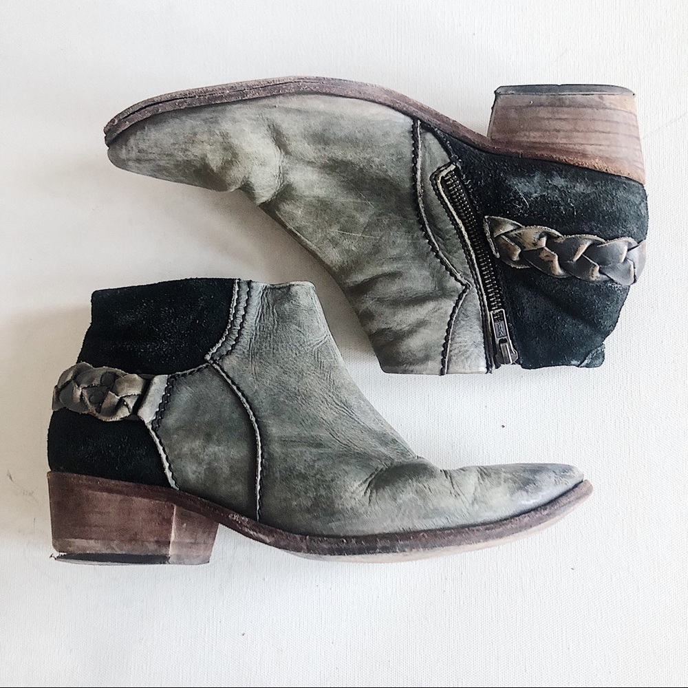 Hudson Brand Braided Ankle Boots size 40